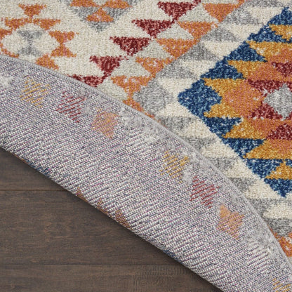 2’ X 3’ Ivory And Red Diamonds Scatter Rug