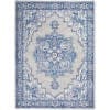 5’ X 7’ Gray And Blue Persian Medallion Area Rug