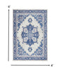 5’ X 7’ Gray And Blue Persian Medallion Area Rug