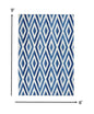 4’ X 6’ Ivory And Blue Diamond Area Rug