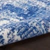 4’ X 6’ Blue And Ivory Abstract Splash Area Rug