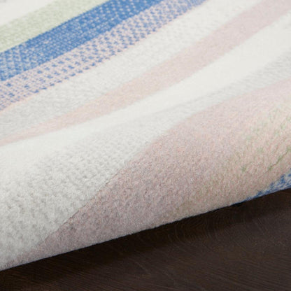 4’ X 6’ Ivory Halftone Stripe Area Rug