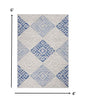 4’ X 6’ Gray And Blue Diamonds Area Rug