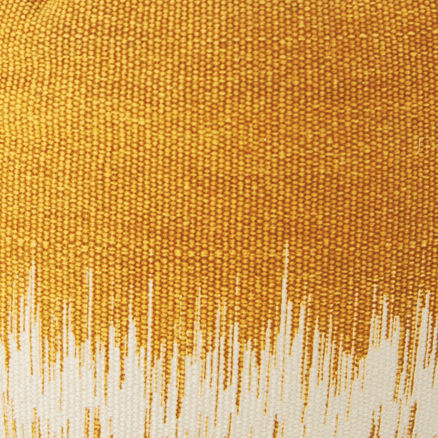 20"  Rustic Yellow Abstract Round Pouf Ottoman