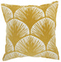Yellow And Ivory Scales Pattern Throw Pillow