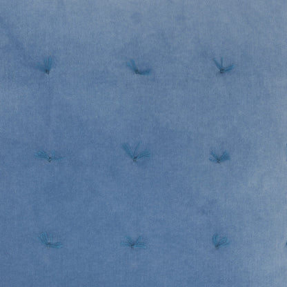 Blue Thread Detailed Throw Pillow