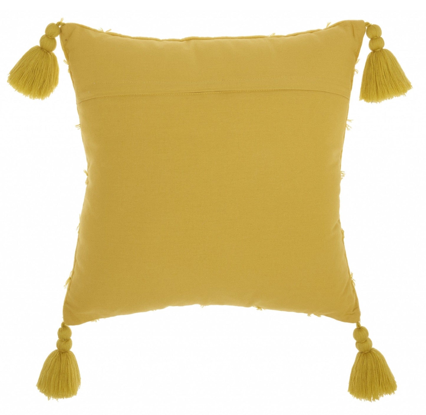 Yellow Thread Detailed Throw Pillow