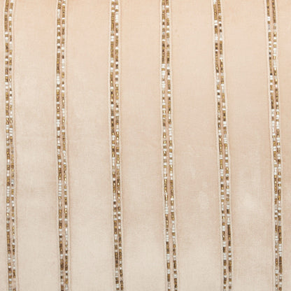 Glam Blush Pink And Gold Beaded Accent Throw Pillow