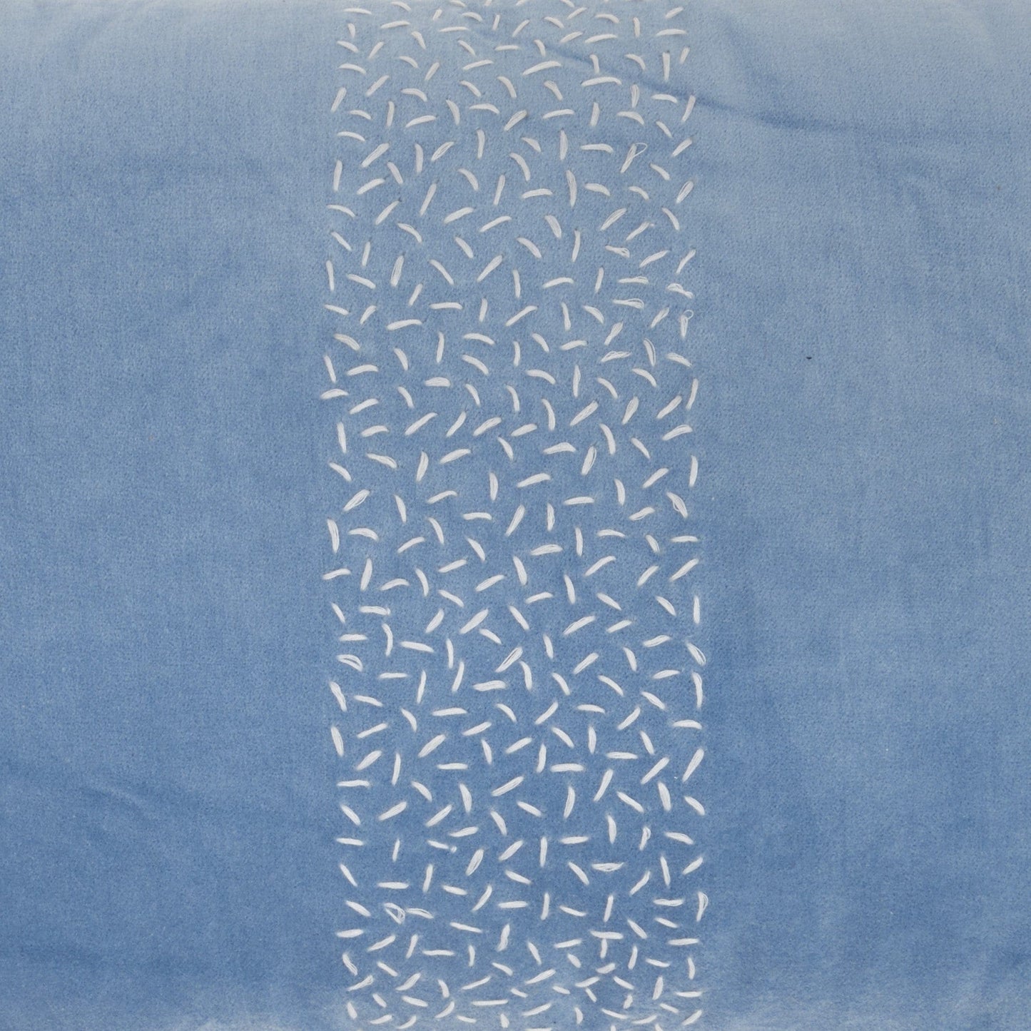 Blue Lumbar Pillow With Center Pattern