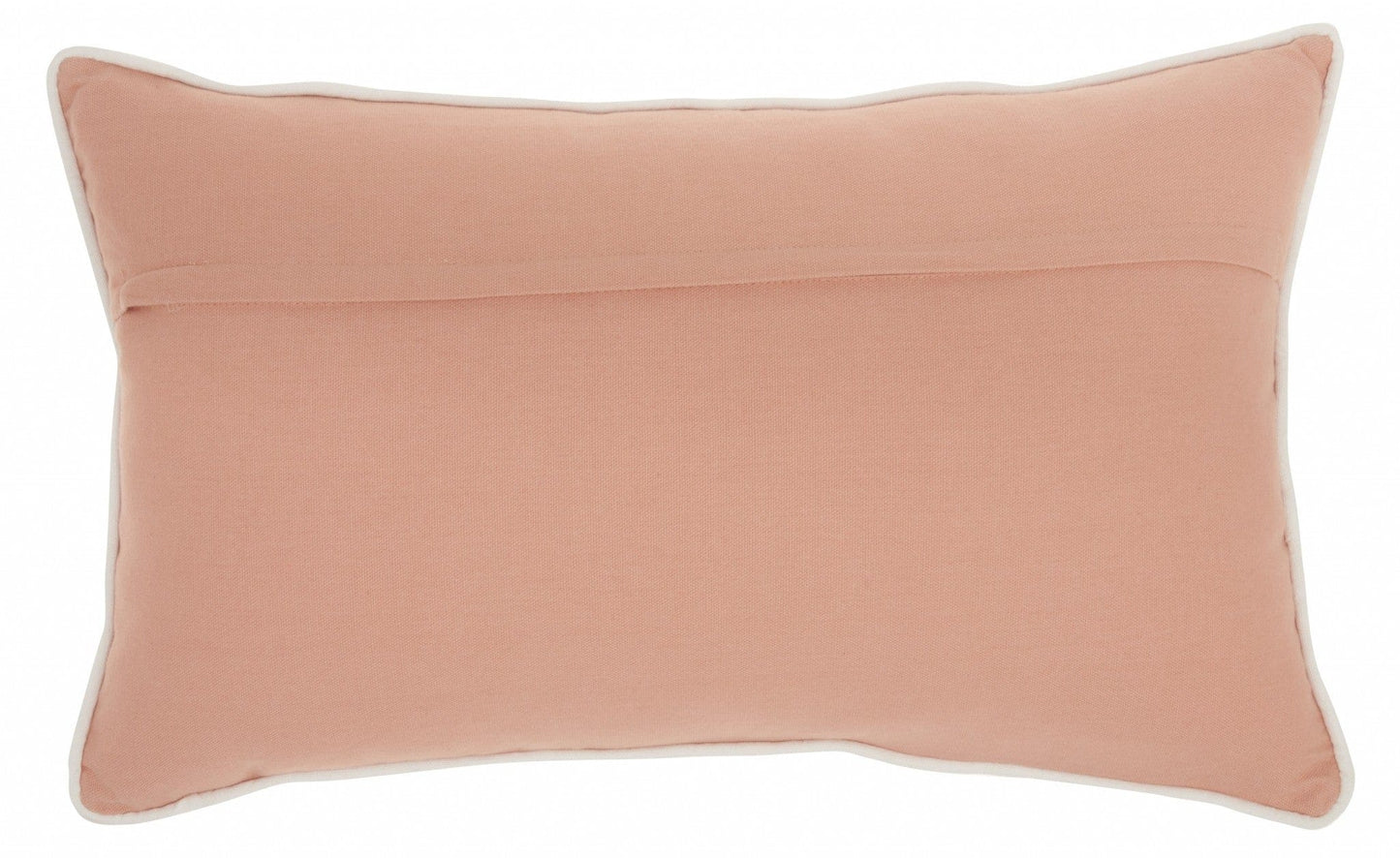 Pink Lumbar Pillow With Center Pattern