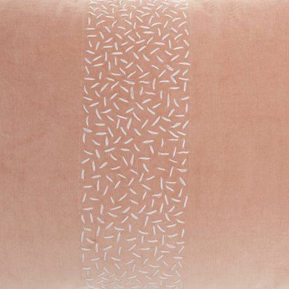 Pink Lumbar Pillow With Center Pattern