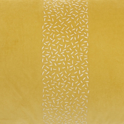 Yellow Lumbar Pillow With Center Pattern