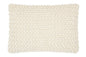 Off White Knotted Detail Lumbar Pillow
