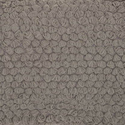 Curly Loops Light Gray Wool Cotton Blend Throw Pillow