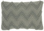 Light Gray Chevron Detail Lumbar Pillow