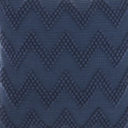 Dark Blue Chevron Detail Throw Pillow