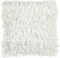 Shiny White Shaggy Throw Pillow