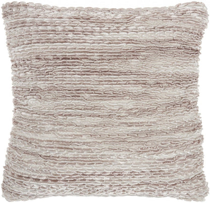 Petite Purple And White Striped Throw Pillow