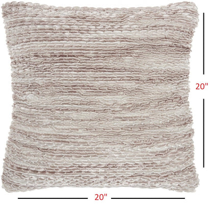 Petite Purple And White Striped Throw Pillow