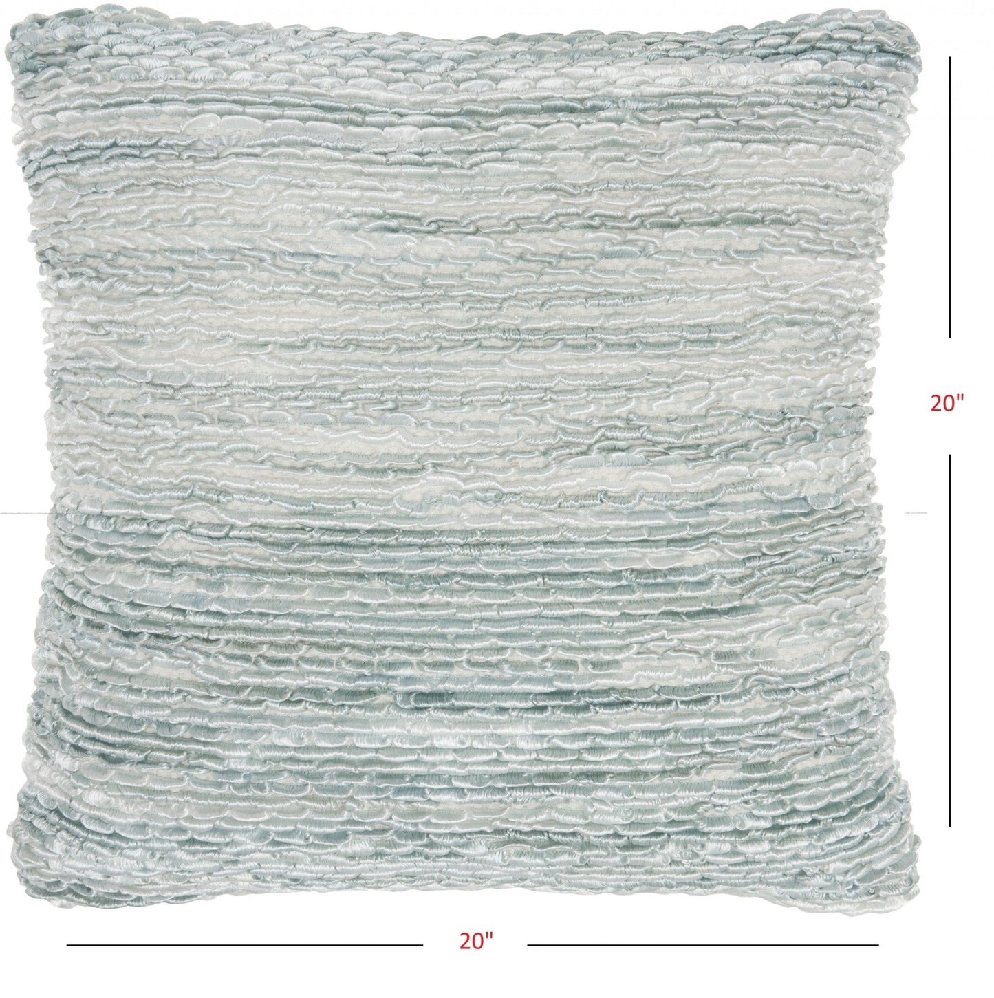 Petite Teal And White Striped Throw Pillow