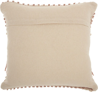 Bohemian Pink Macrame Throw Pillow