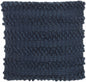 Dark Blue Pom-Pom Detailed Throw Pillow