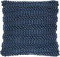 Xl Dark Blue Pom-Pom Detailed Throw Pillow