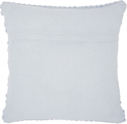 Xl Periwinkle Pom-Pom Detailed Throw Pillow