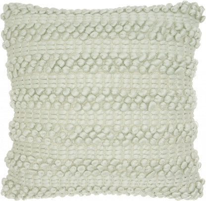 Xl Mint Green Pom-Pom Detailed Throw Pillow