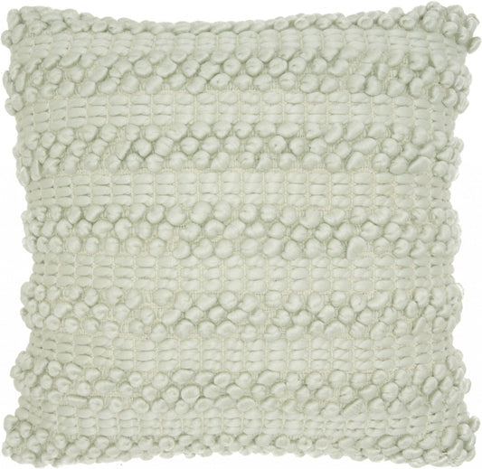 Xl Mint Green Pom-Pom Detailed Throw Pillow