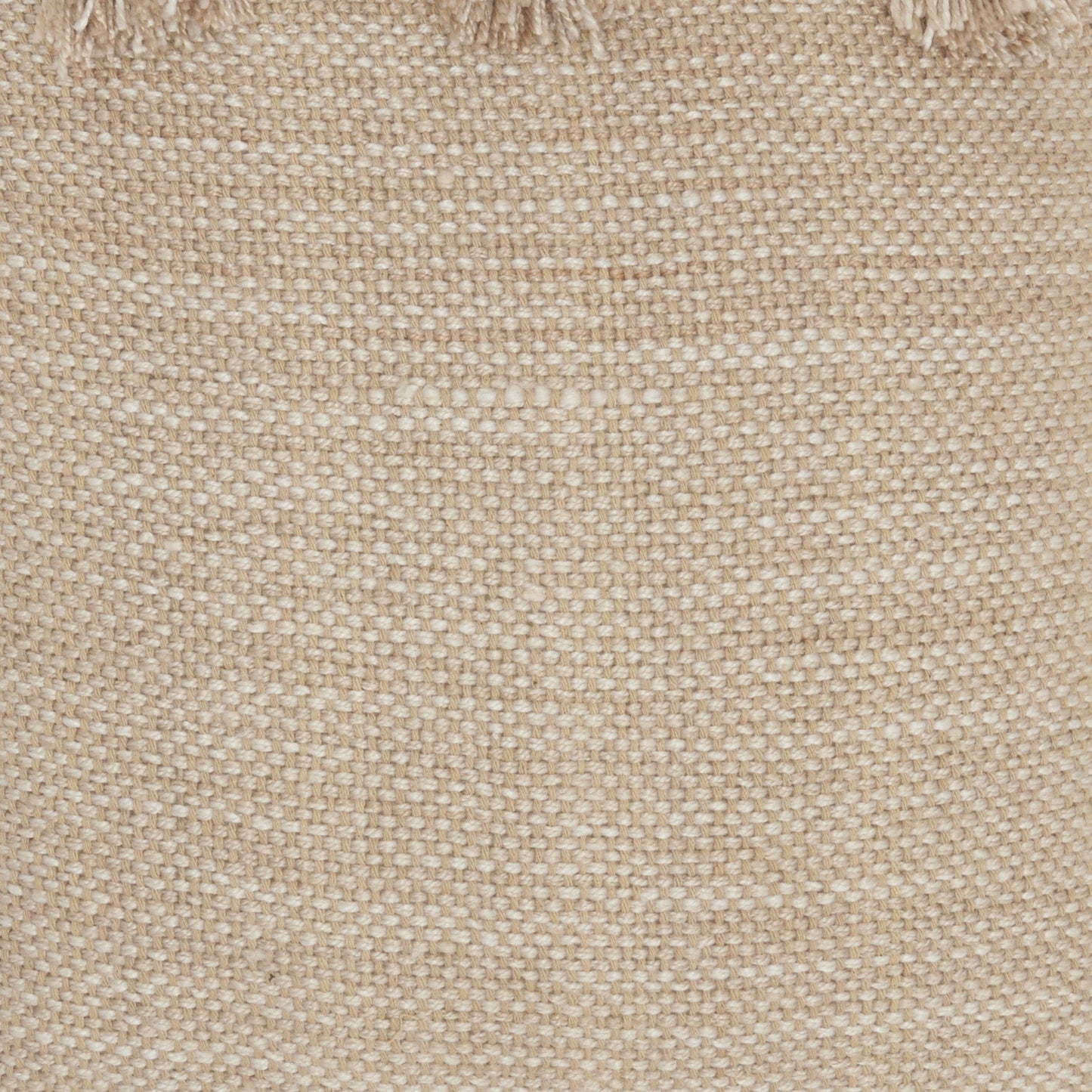 Off White Tasseled Throw Pillow