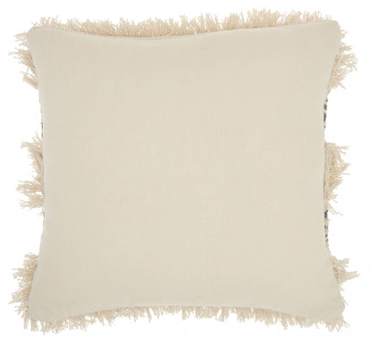 Charcoal Diamond Patterned Throw Pillow