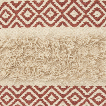 Clay Diamond Patterned Throw Pillow