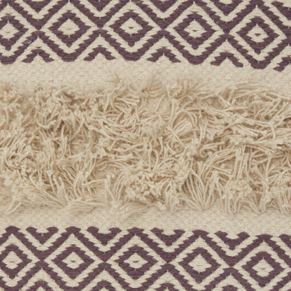 Plum Diamond Patterned Throw Pillow