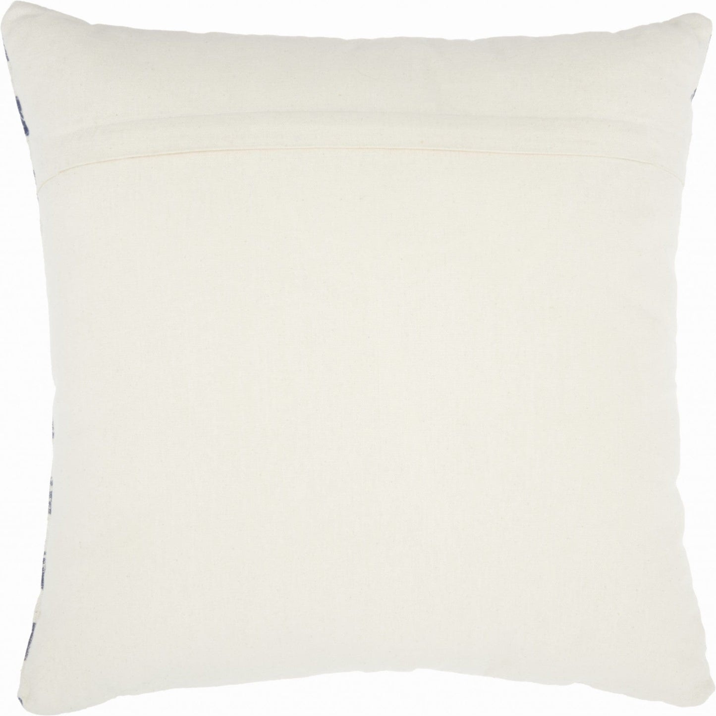 Navy Blue And Ivory Irregular Stripes Throw Pillow