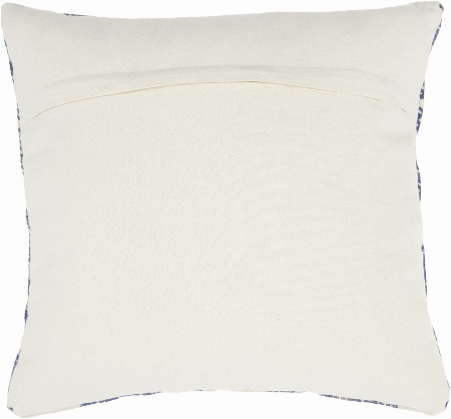 Navy Blue And Ivory Triangles Throw Pillow