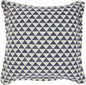 Indigo And Ivory Triangle Design Throw Pillow