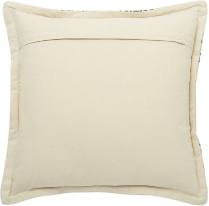 Indigo And Beige Medallion Throw Pillow