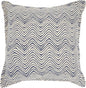 Indigo And Ivory Waves Throw Pillow