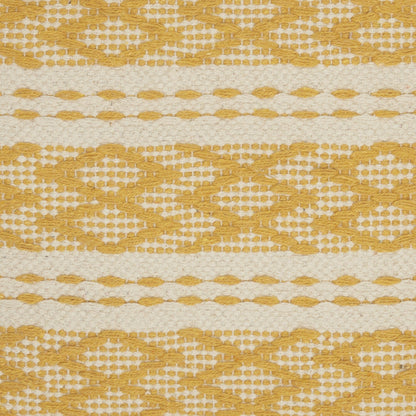 Mustard And Ivory Textured Throw Pillow