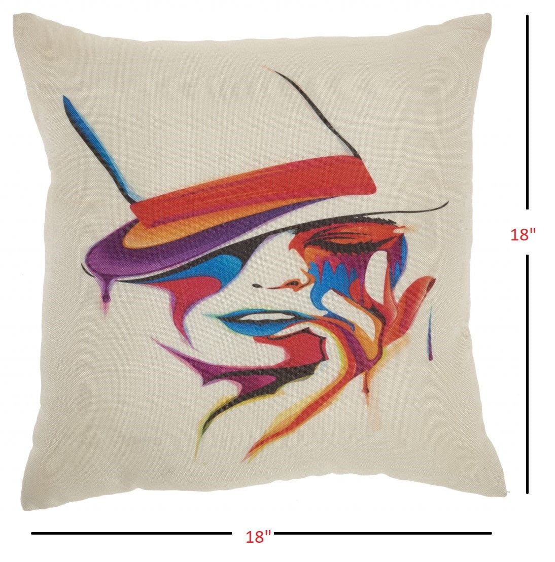 Contemporary Girl With Hat Throw Pillow
