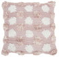 Floral Textured Pink And White Throw Pillow