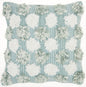 Floral Textured Blue And White Throw Pillow
