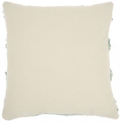 Floral Textured Blue And White Throw Pillow