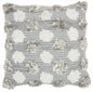 Floral Textured Gray And White Throw Pillow
