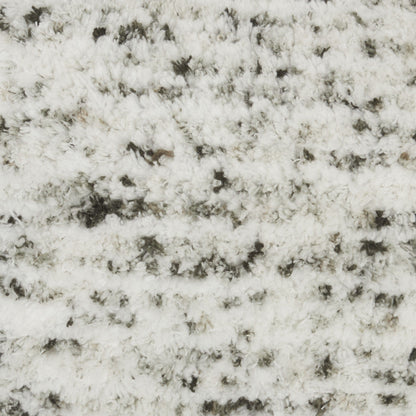 Soft Shaggy Gray And White Spotted Throw Pillow