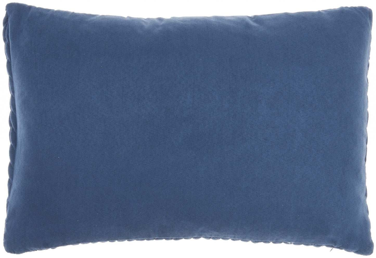 Blue Chunky Braid Lumbar Pillow
