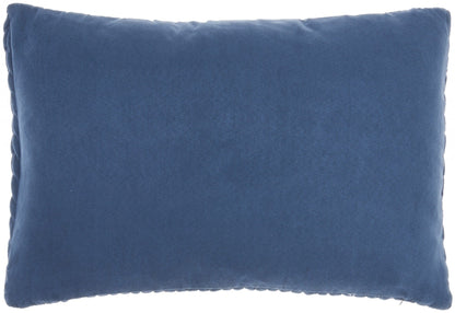 Blue Chunky Braid Lumbar Pillow