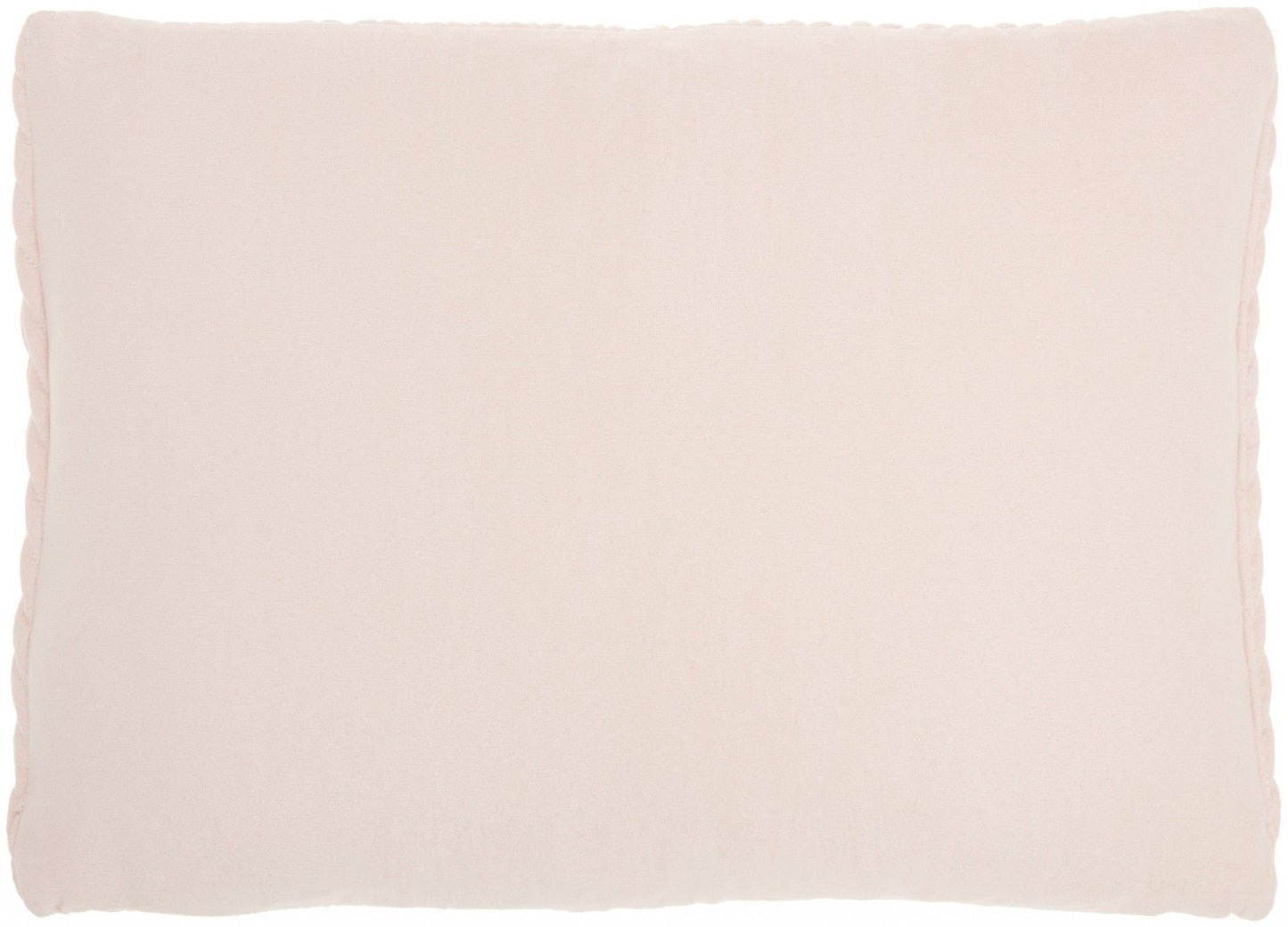 Blush Pink Chunky Braid Lumbar Pillow