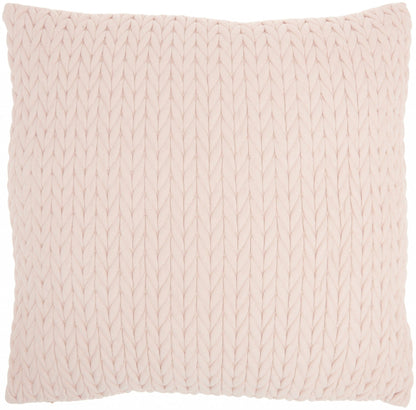 Light Pink Braided Chevron Throw Pillow